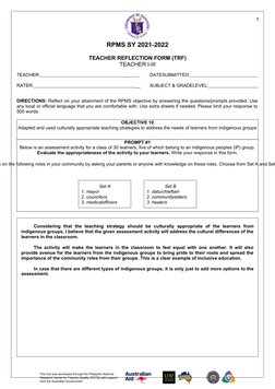 Trf Sample Questions For Ranking Form.pdf TRF Questions and Answers 2025 Guide | PDF | Educational Assessment ...