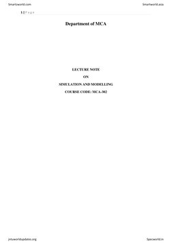 Simulation and Modelling Overview | PDF | Simulation | Probability ...
