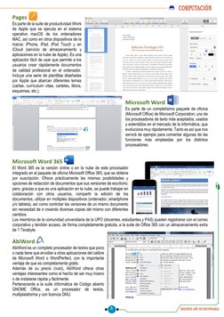 COMPUTACIÓN 
 
SEGUNDO AÑO DE SECUNDARIA 
 
 
Pages  
Es parte de la suite de productividad iWork 
de Apple que se ejec