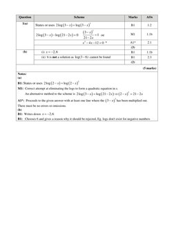 Edexcel A Level Maths Mock Set 2 Marking | PDF | Mathematics ...