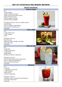 Cocktail Recipes and Mixing Techniques | PDF | Martini (Cocktail) | Cocktails