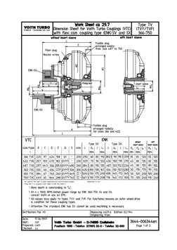 Voith Turbo Couplings Dimension Sheet | PDF | Manufactured Goods ...