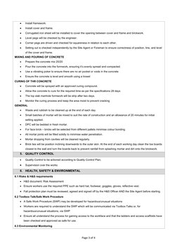Brickwork Method Statement for Manholes | PDF | Concrete | Brick