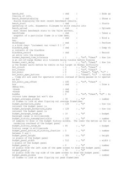 bench_end                                : cmd      :                  : Ends ga
thering of info.
bench_showstatsdialog