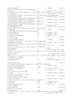 cl_ignorepackets                         : 0        : , "cheat"        : Force c
lient to ignore packets (for debugging).
cl_