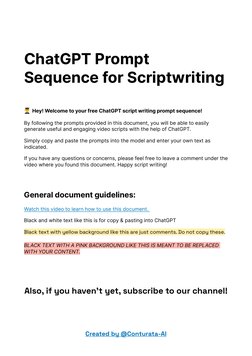 ChatGPT Scriptwriting Prompt Sequence | PDF | Storytelling | Screenwriting