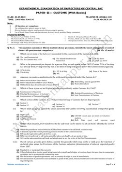 Custom Inspector Descriptive Paper Customs Exam Paper for Inspectors | PDF | Customs | Goods