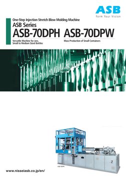 Asbo Machine ASB-70DPH: Versatile Injection Molding Machine | PDF