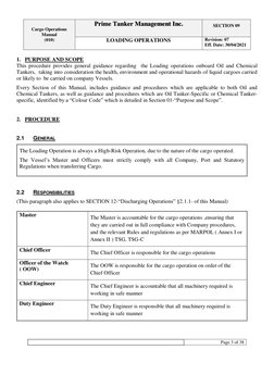 Cargo Operations 
Manual   
(010) 
Prime Tanker Management Inc. 
 
SECTION 09 
 
LOADING OPERATIONS 
  
Revision: 07 
Eff.