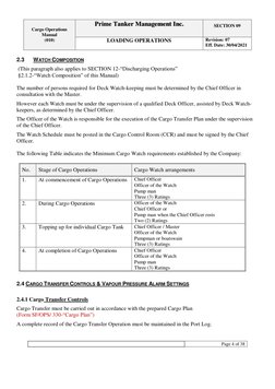 Cargo Operations 
Manual   
(010) 
Prime Tanker Management Inc. 
 
SECTION 09 
 
LOADING OPERATIONS 
  
Revision: 07 
Eff.
