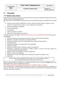 Cargo Operations 
Manual   
(010) 
Prime Tanker Management Inc. 
 
SECTION 09 
 
LOADING OPERATIONS 
  
Revision: 07 
Eff.