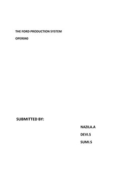 Ford Os Examples Ford Production System Overview | PDF | Lean Manufacturing | Operations ...