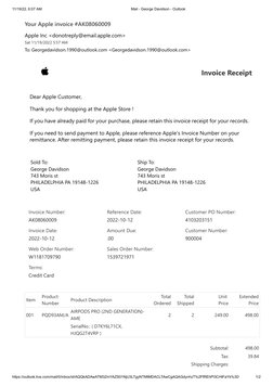 11/19/22, 6:07 AM
Mail - George Davidson - Outlook
https://outlook.live.com/mail/0/inbox/id/AQQkADAwATM3ZmYAZS01NjU3LTgyNTMtM