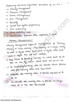 Handwritten Operating System Notes PDF | PDF