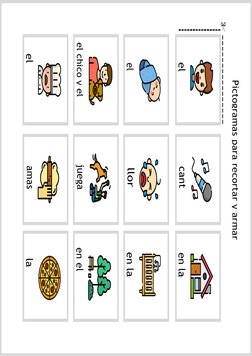 Oraciones con Pictogramas para Niños | PDF