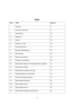6 
 
 
 
 
INDEX 
Sr.no. 
Title 
Page no. 
 
Abstract 
8 
 
Executive Summery 
9 
1 
Introduction 
10 
1.1  
Objective 
12 
1