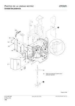 788
Serie RR RD 5700
01.0-1457-007
01 Rev. 4/12
PARTES DE LA UNIDAD MOTRIZ
Unidad de potencia
Unidad de potencia
Figura 21556