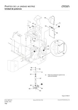 792
Serie RR RD 5700
01.0-1457-011
01 Rev. 4/12
PARTES DE LA UNIDAD MOTRIZ
Unidad de potencia
Figura 21558-01
(a)
52
B
A
A
50