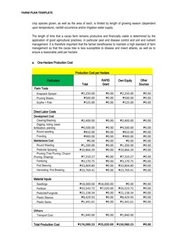 FARM PLAN TEMPLATE
crop species grown, as well as the area of each, is limited by length of growing season (dependent
upon te