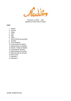 Aladdin Jr. School Play Script | PDF