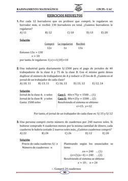 RAZONAMIENTO MATEMÁTICO                                                            CPCPI - UAC 
90