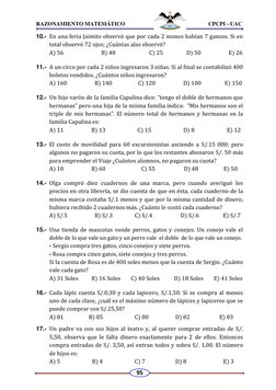 RAZONAMIENTO MATEMÁTICO                                                            CPCPI - UAC 
95