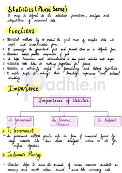 Class 11 Statistics Chapter 2 Notes | PDF
