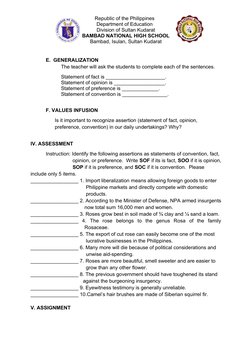 Assertion Lesson Plan Overview | PDF