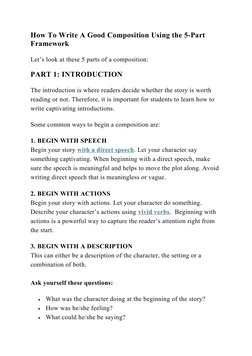 Guide to Writing Compositions for Kids | PDF | Psychology | Cognition
