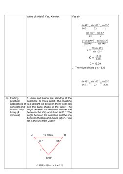 Oblique Triangles Lesson Plan | PDF | Triangle | Trigonometric Functions