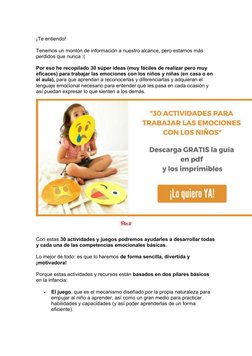 30 Actividades para Trabajar Emociones | PDF | Las emociones | Empatía
