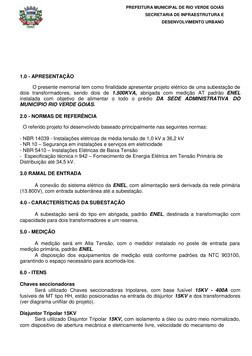 PREFEITURA MUNICIPAL DE RIO VERDE GOIÁS 
SECRETARIA DE INFRAESTRUTURA E 
DESENVOLVIMENT