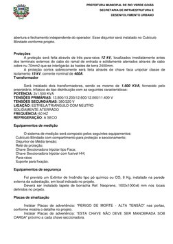 PREFEITURA MUNICIPAL DE RIO VERDE GOIÁS 
SECRETARIA DE INFRAESTRUTURA E 
DESENVOLVIMENT