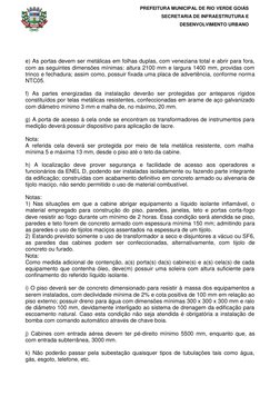 PREFEITURA MUNICIPAL DE RIO VERDE GOIÁS 
SECRETARIA DE INFRAESTRUTURA E 
DESENVOLVIMENT