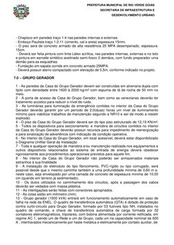 PREFEITURA MUNICIPAL DE RIO VERDE GOIÁS 
SECRETARIA DE INFRAESTRUTURA E 
DESENVOLVIMENT