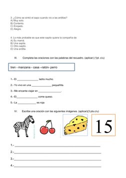 Prueba de Lenguaje 2° Básico 2022 | PDF