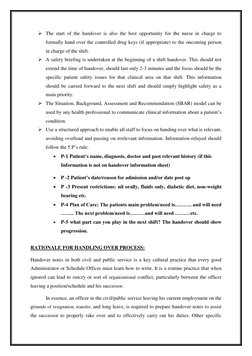 Nursing Handover and Report Guidelines | PDF | Nursing | Social Programs