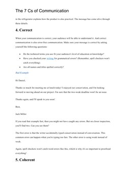The 7 Cs of Communication
in the refrigerator explains how the product is also practical. The message has come alive through