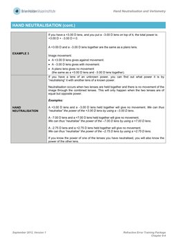 Hand Neutralisation Chart.pdf Hand Neutralisation and Vertometry | PDF | Glasses | Equipment