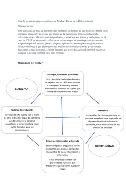 Una de las estrategias competitivas de Michael Porter es la Diferenciación.
Diferenciación
Esta estrategia se basa en mostrar