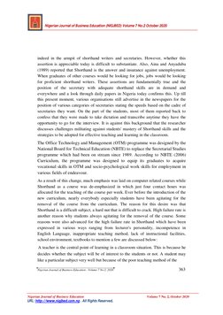 Nigerian Journal of Business Education (NIGJBED) Volume 7 No.2 October 2020             
 
Nigerian Journal of Busi