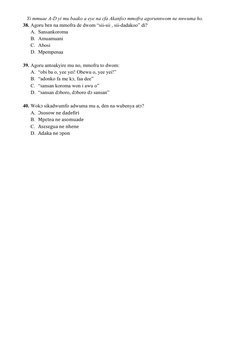 Yi mmuae A-D yi mu baako a eye na ɛfa Akanfoɔ mmofra agorunnwom ne nnwuma ho.
38. Agoru bεn na mmofra de dwom “sii-sii , sii-