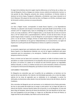 El origen de las distintas islas de la región imprime diferencias en las formas de su relieve. Las
islas de Margarita (http:/