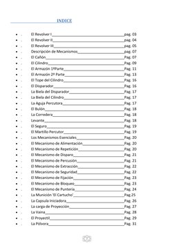 2 
 
                                             INDICE 
 
 .  
El Revolver I  
 
 
 
 
 
 
pag. 03 
 . 
El Revolver II