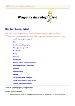 Guidelines for IB English B Text Types | PDF | Essays | Experience