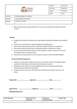 Safe Loading and Unloading Procedures | PDF | Safety | Occupational ...