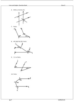 Class 9 Lines and Angles Question Bank | PDF | Angle | Euclidean Plane ...