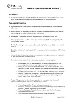 Quantitative Risk Analysis in Project Management | PDF | Risk | Risk ...