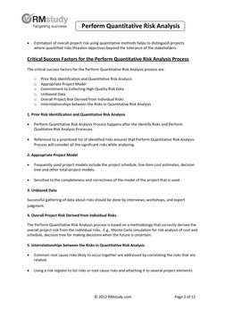 Quantitative Risk Analysis in Project Management | PDF | Risk | Risk ...