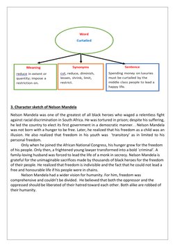 3. Character sketch of Nelson Mandela  
Nelson Mandela was one of the greatest of all black heroes who waged a relentle